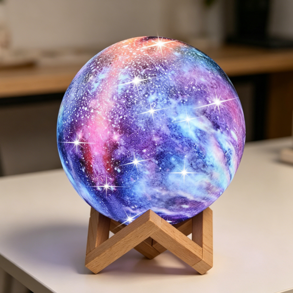 5.9" Moon Lamp 16 Colors Wood Stand Remote